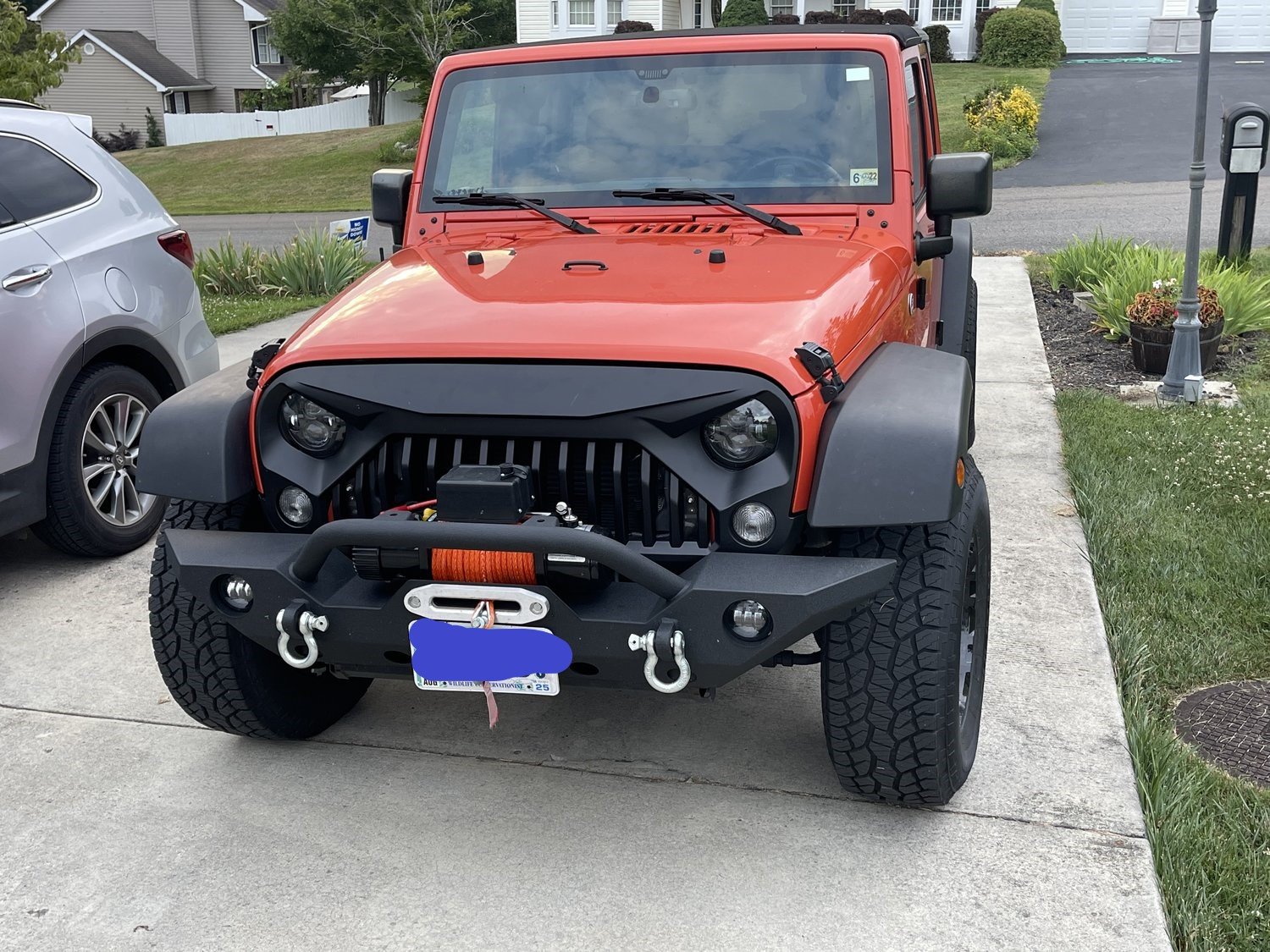Rough Country 10524 Angry Eyes Grille for 0718 Jeep Wrangler JK Quadratec